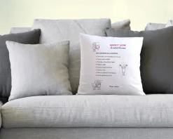 Coussin personnalisé - Contrat d'amour