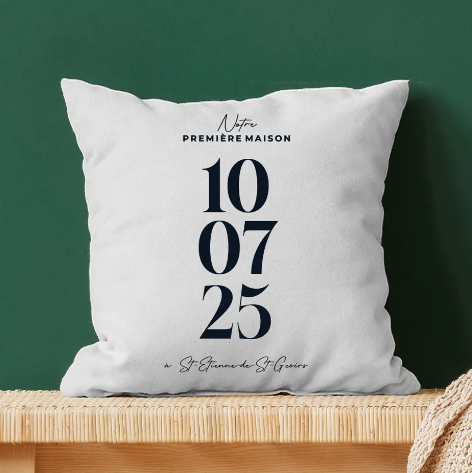 Coussin personnalisé - Date Marquante