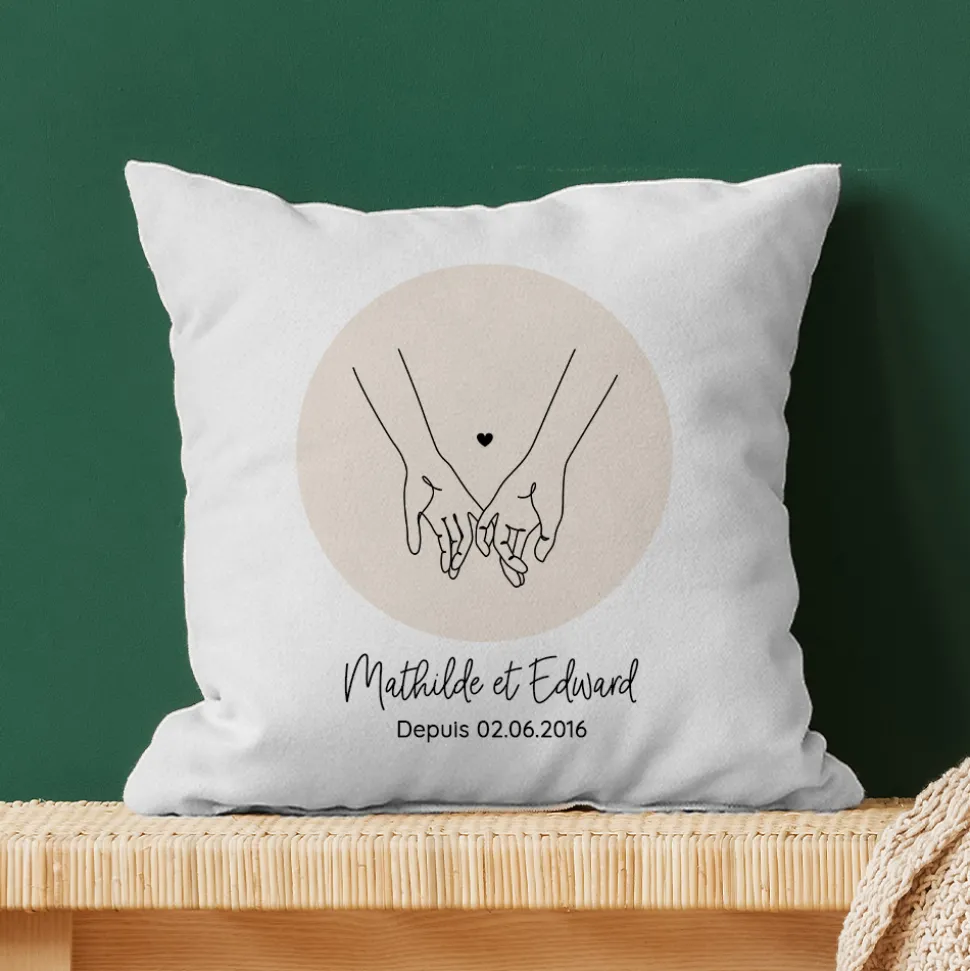 Coussin personnalisé - Dessin au trait
