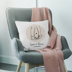 Coussin personnalisé - Dessin au trait