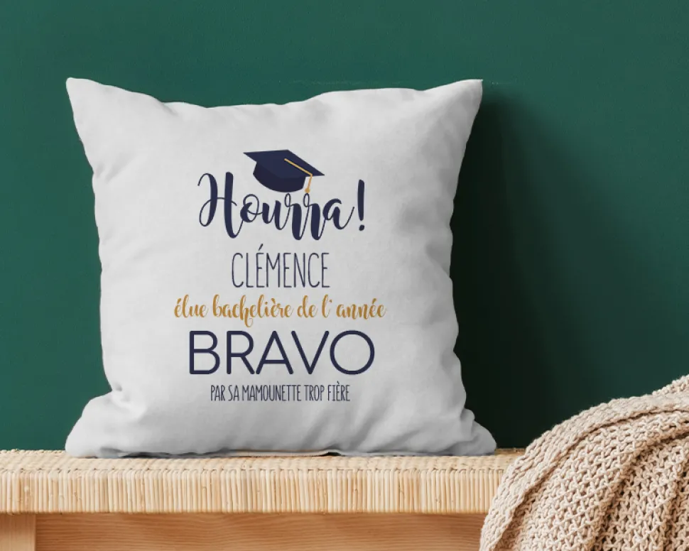 Coussin personnalisé - Diplômé(e)