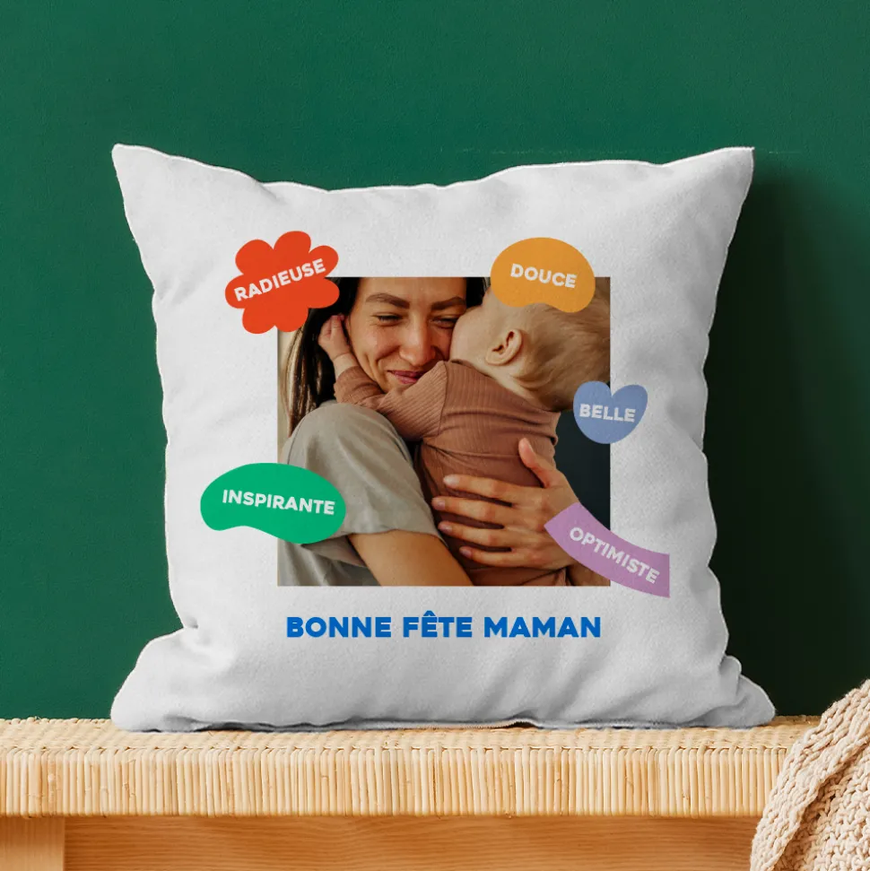 Coussin personnalisé - Eclats de Couleurs