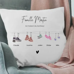 Coussin personnalisé - Famille Chaussures