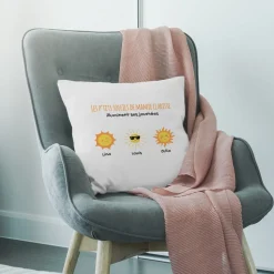 Coussin personnalisé - Famille Soleils