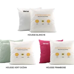 Coussin personnalisé - Famille Soleils