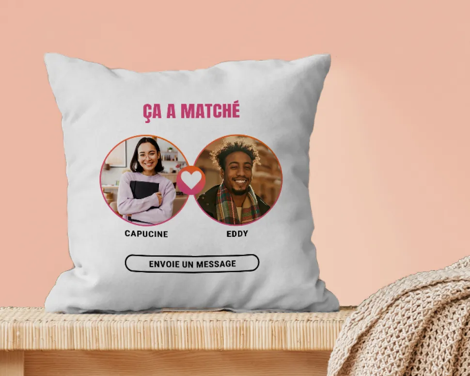 Coussin personnalisé - It's a match