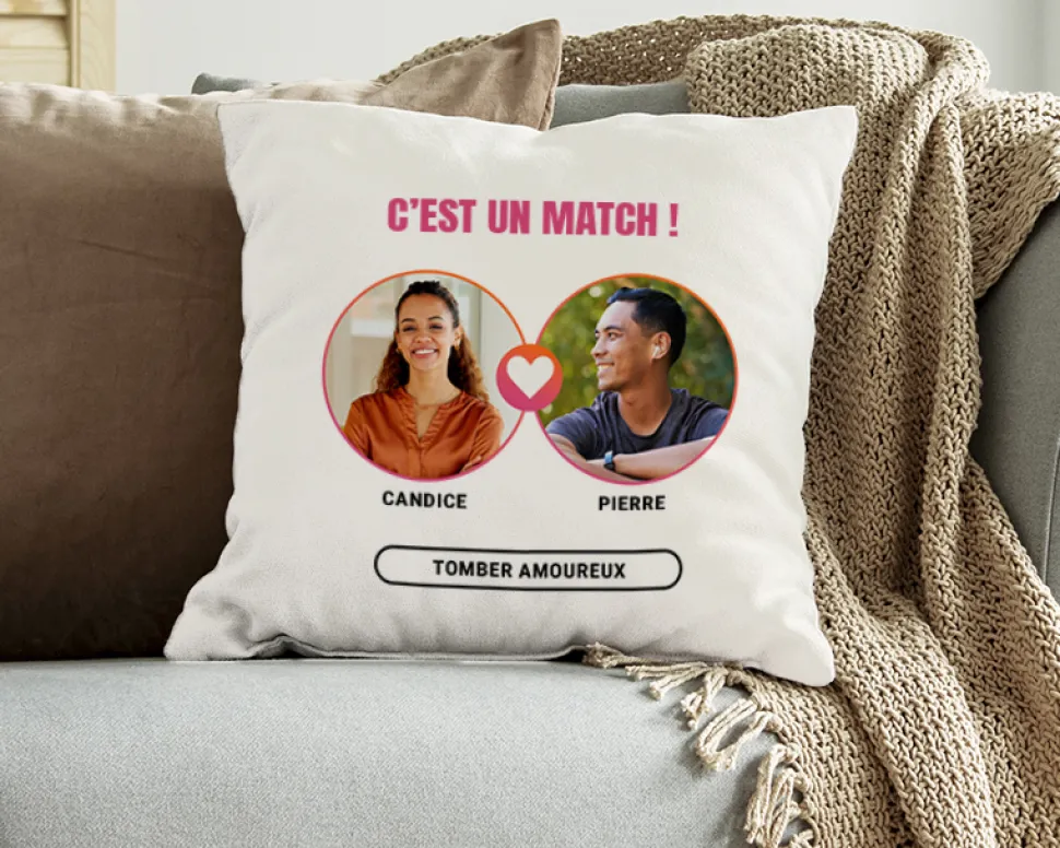 Coussin personnalisé - It's a match