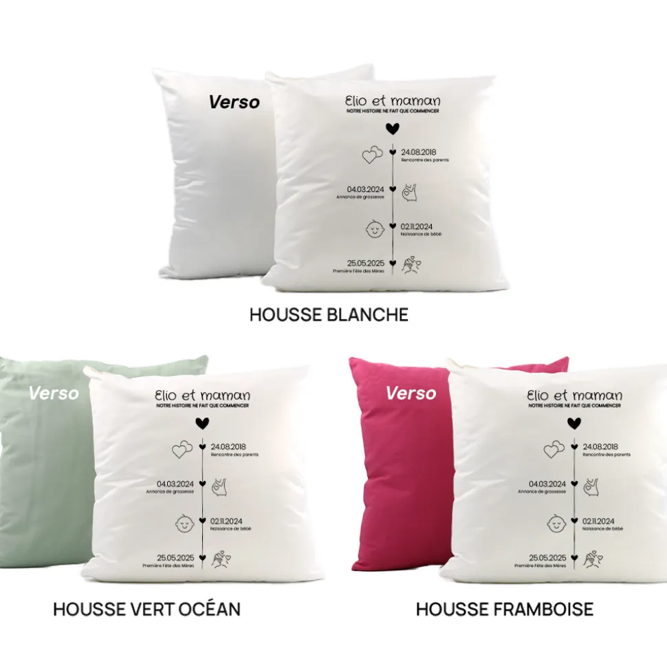 Coussin personnalisé - Ligne de Vie