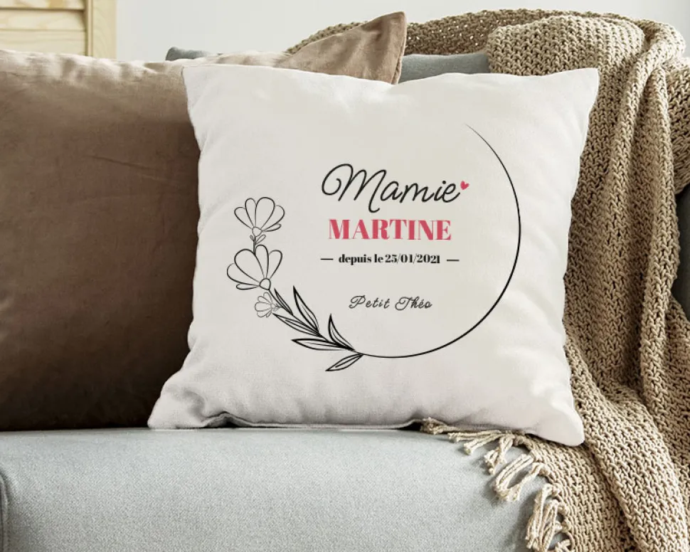 Coussin personnalisé - Mamie Depuis