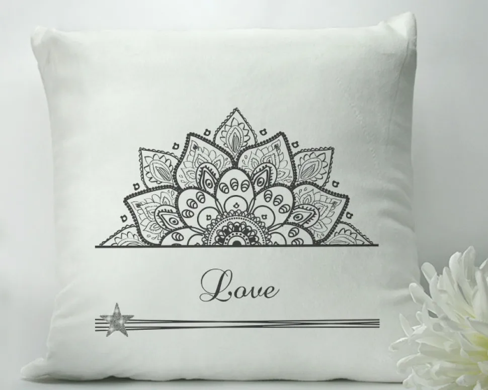 Coussin personnalisé - Mandala Swarovski®