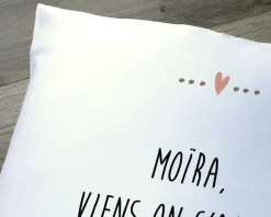 Coussin personnalisé - Message d'amour