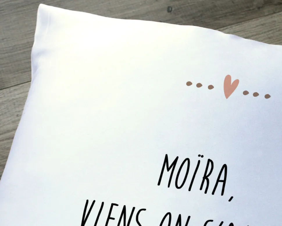 Coussin personnalisé - Message d'amour