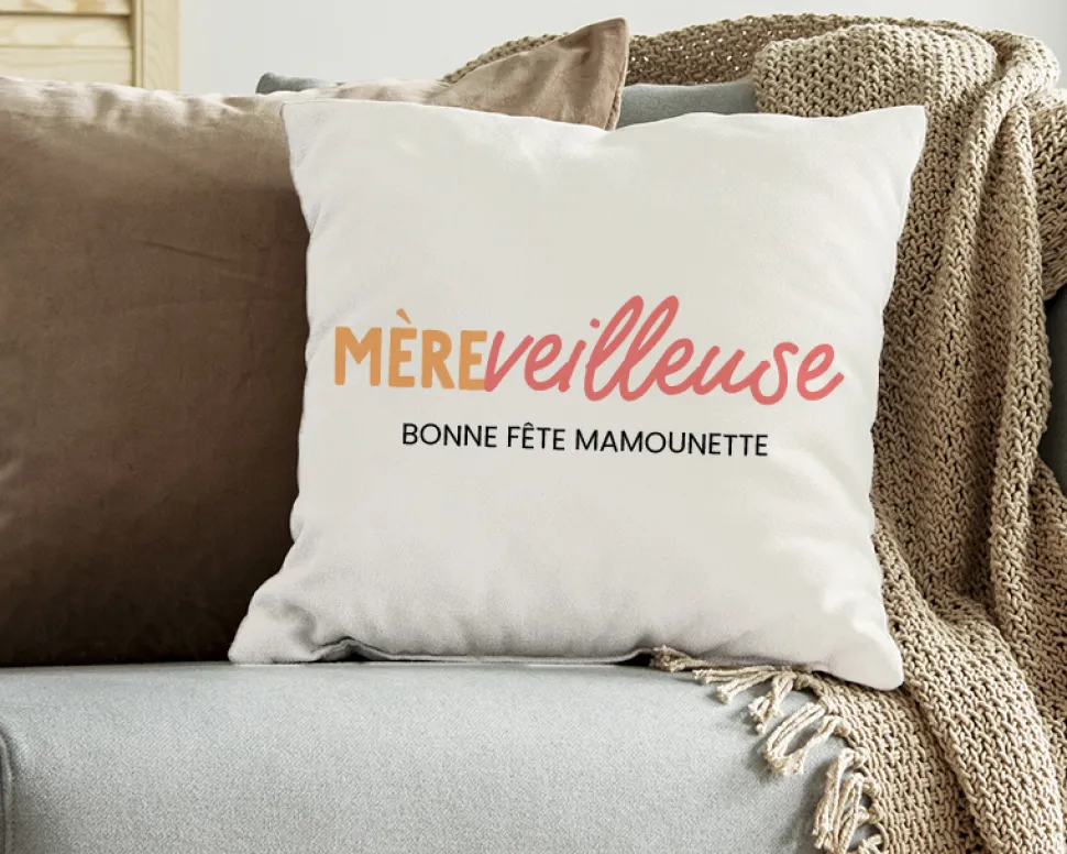 Coussin personnalisé - Mère-veilleuse