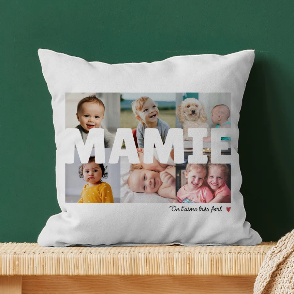 Coussin personnalisé - Multi photos famille