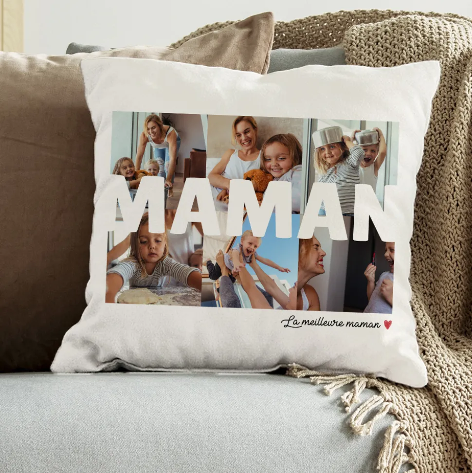 Coussin personnalisé - Multi photos famille