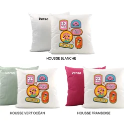 Coussin personnalisé - Stickers Rétro
