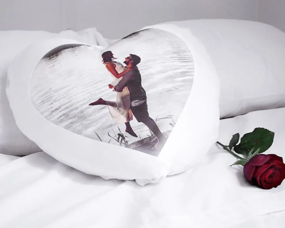 Coussin personnalisé coeur - Photo