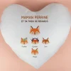 Coussin personnalisé coeur - Maman Renard et sa meute