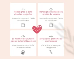 Coussin personnalisé couple - Aujourd'hui je t'aime depuis