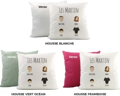 Coussin personnalisé famille - Family Circus