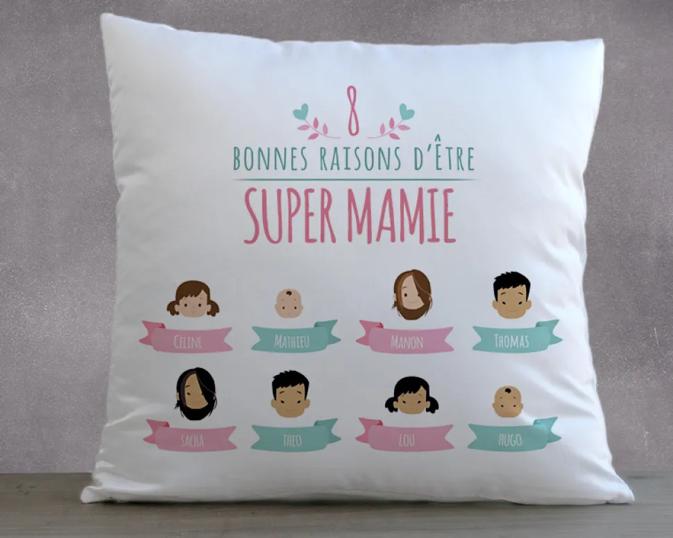 Coussin personnalisé femme - Family Circus