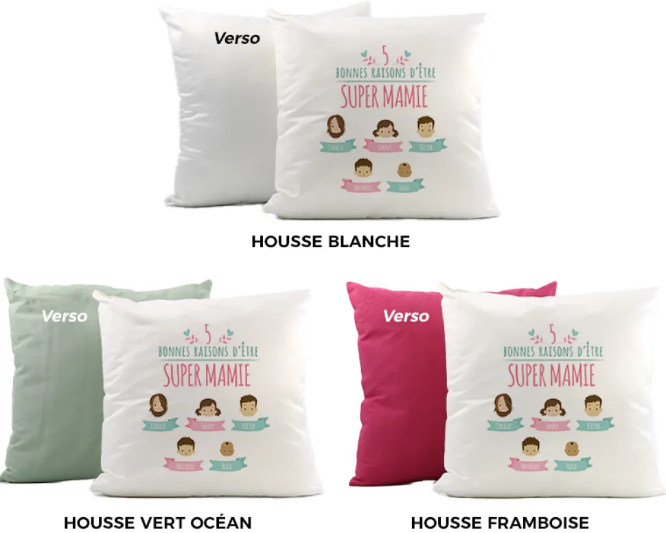 Coussin personnalisé femme - Family Circus