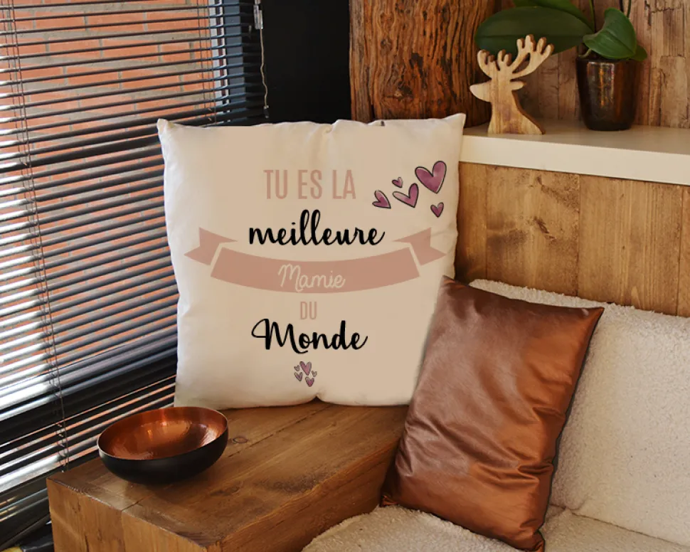 Coussin personnalisé femme - Meilleure du monde