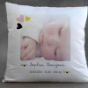 Coussin personnalisé photo - Naissance