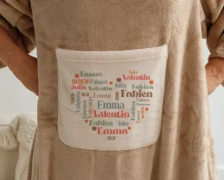 Couverture à manches personnalisée Coeur Famille