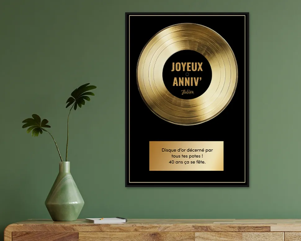 Disque d'or personnalisé - Prénom