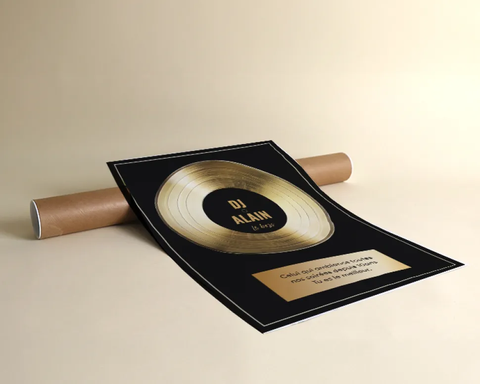 Disque d'or personnalisé - Prénom