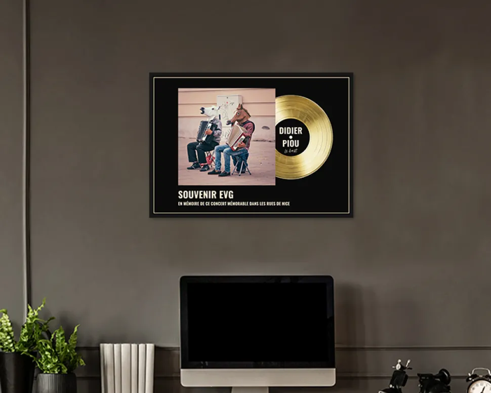 Disque d'or personnalisé - Photo