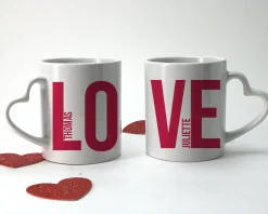 Duo de mugs personnalisés - Love