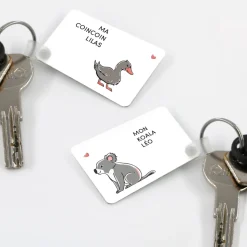 Duo de porte clés personnalisés - Couple d'animaux