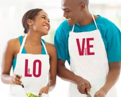 Duo de tabliers personnalisés couple - Love