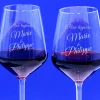 Duo de verres à vin personnalisables - Message