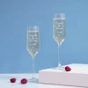 Flûtes à champagne personnalisées couple - Jour de rencontre