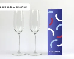 Flûtes à champagne personnalisées couple - Jour de rencontre