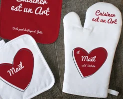 Gant et Maniques Coeur Prénom
