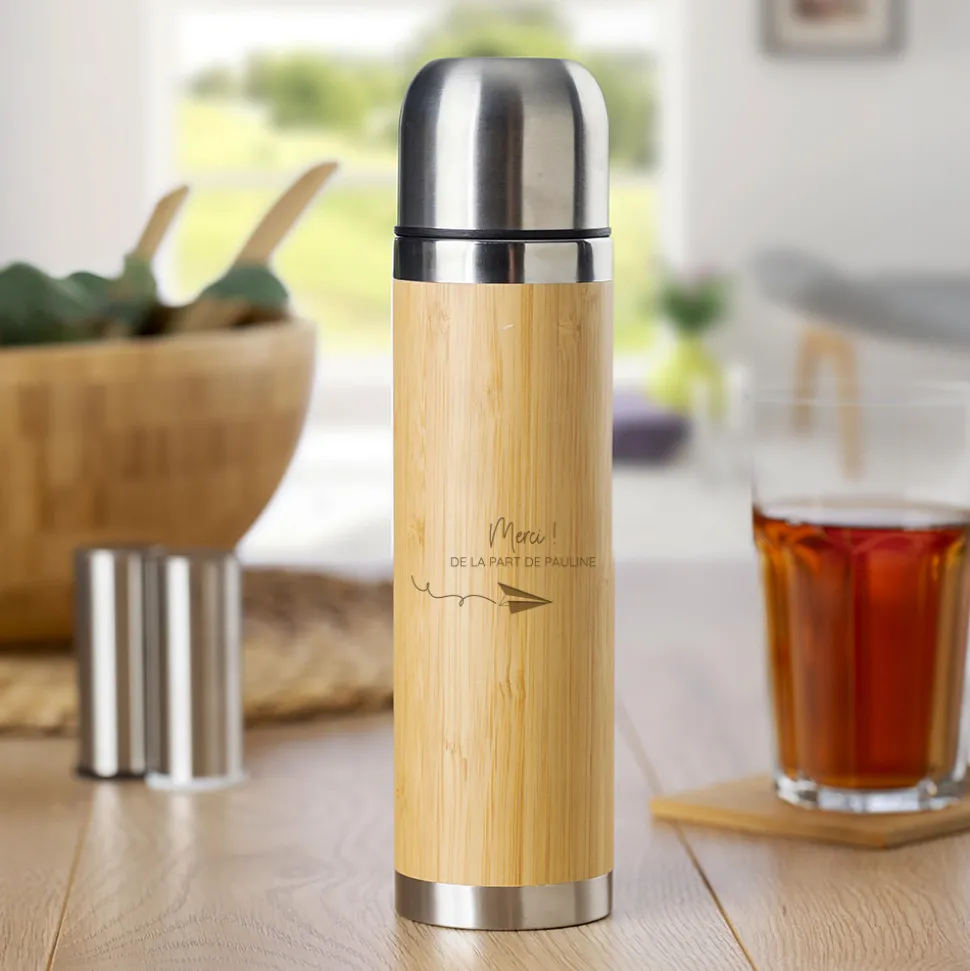 Gourde bambou personnalisee - Acrostiche Maitresse
