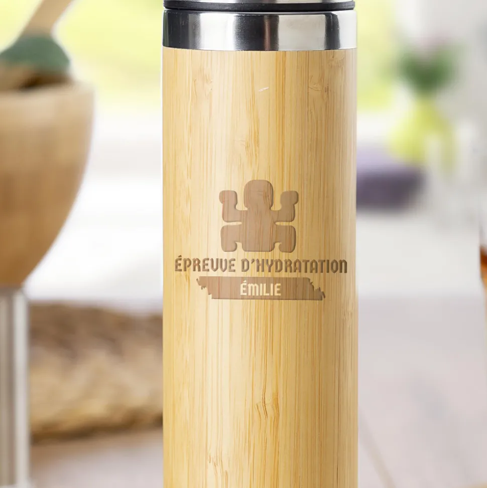 Gourde en bambou personnalisée - Totem