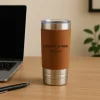 Gourde en cuir personnalisée - Message générique