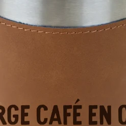 Gourde en cuir personnalisée - Message générique