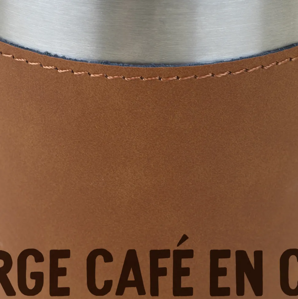Gourde en cuir personnalisée - Message générique