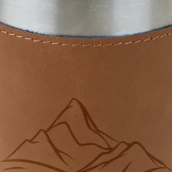 Gourde en cuir personnalisée - Montagne