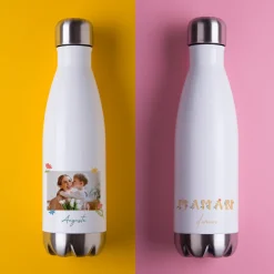 Gourde inox personnalisée - Amour Fleuri