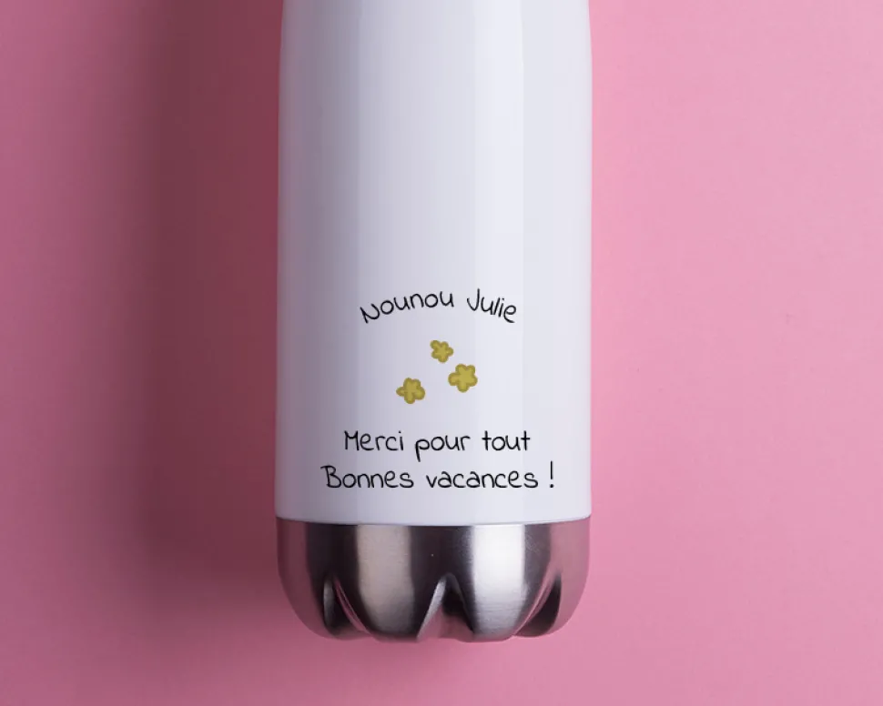 Gourde isotherme en inox personnalisable - Collection Remerciement