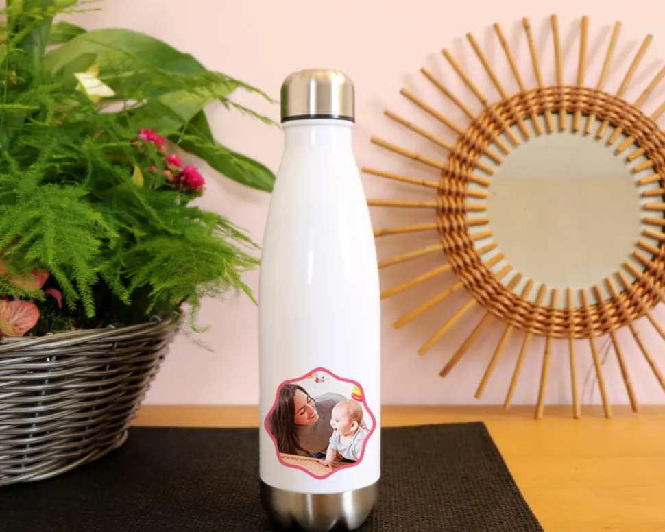 Gourde isotherme en inox personnalisable - Nounou