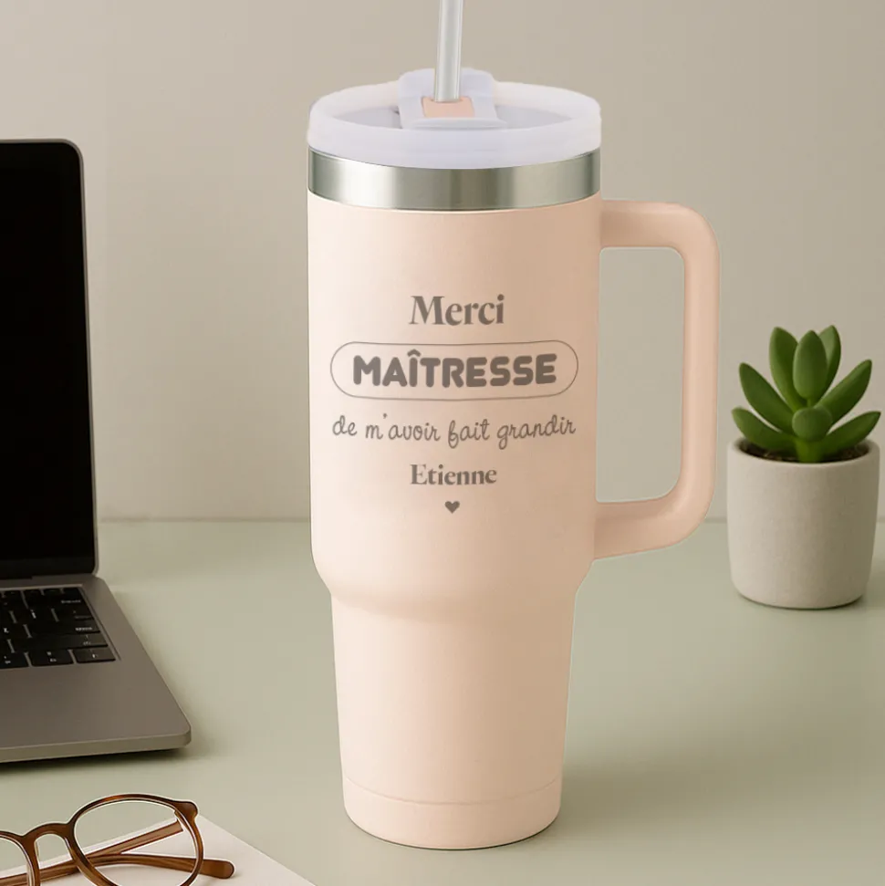 Gourde lifestyle personnalisée - Merci Maîtresse