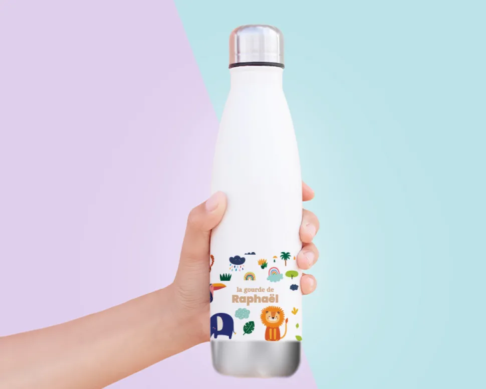 Gourde personnalisée pour enfant - Animaux